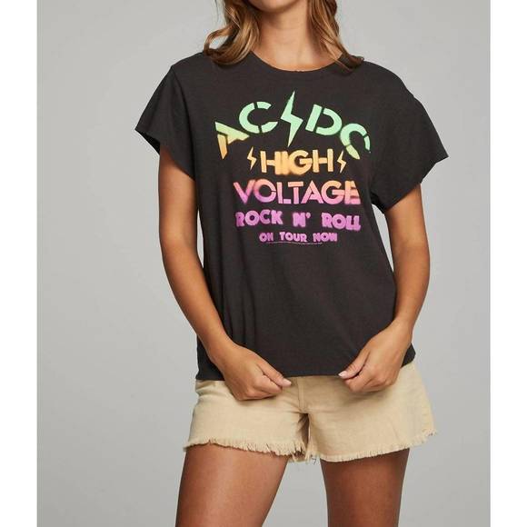 NEW CHASER ac/dc high voltage tee in black - Picture 1 of 3